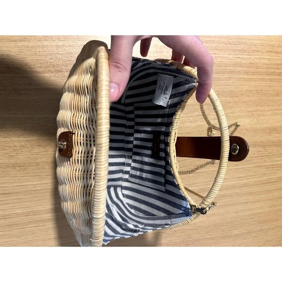 NWOT J.Crew Semicircle Rattan Clutch Style #BP512 - Picture 9 of 10